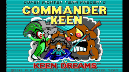 Commander Keen in Keen Dreams | Title screen
